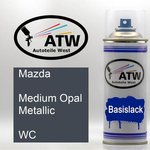 Mazda, Medium Opal Metallic, WC: 400ml Sprühdose, von ATW Autoteile West.